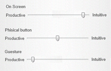 navigating back options on the slider